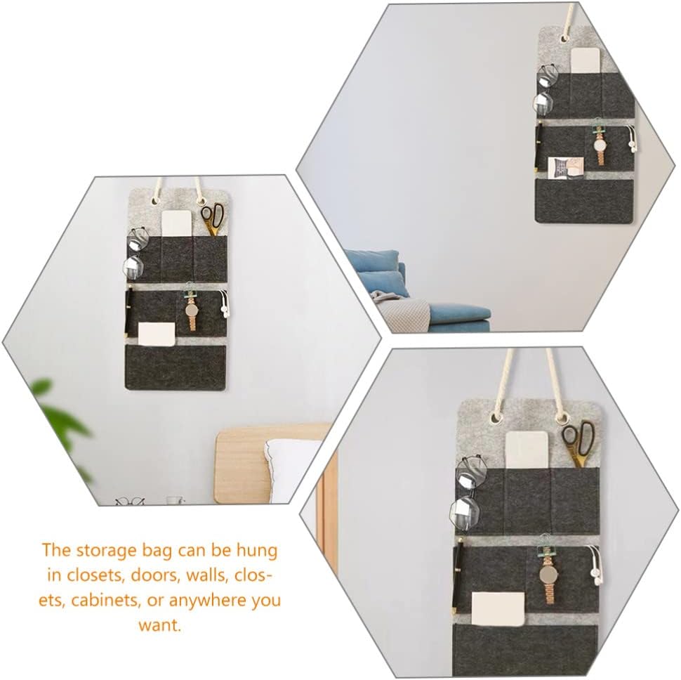 Toddmomy Wandbehang Aufbewahrungstasche Filz Wandbehang Organizer Korb Mit Mehreren Taschen Stoff Üb
