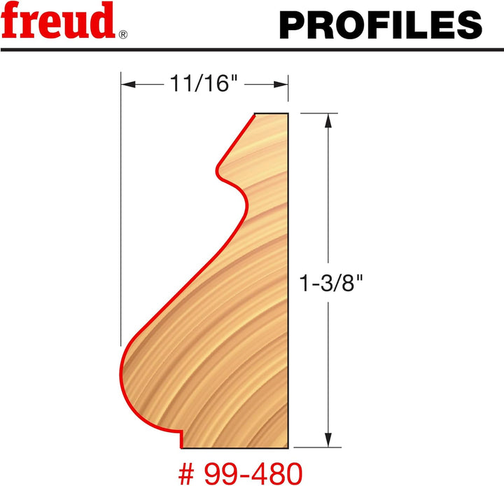 Freud 99-480 1-3/4 Zoll (Durchmesser) Basis und Kappen-Bit, Perma-SHIELD Beschichtung, Rot, Einheits
