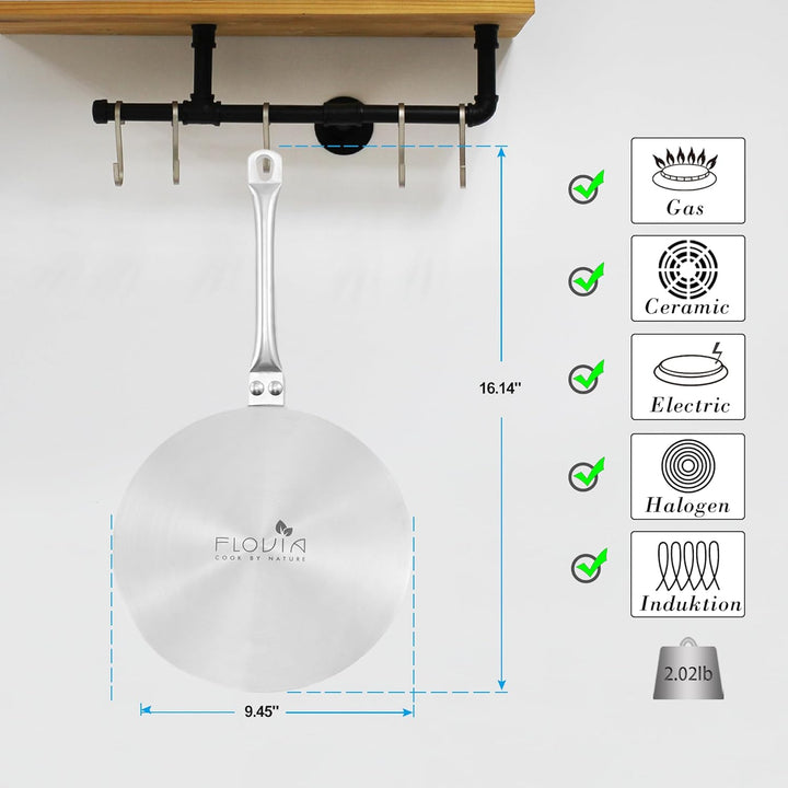 Induktion Adapterplatte Induktionsadapterplatte 24 cm Edelstahl für Espressokocher Kaffeekannen und