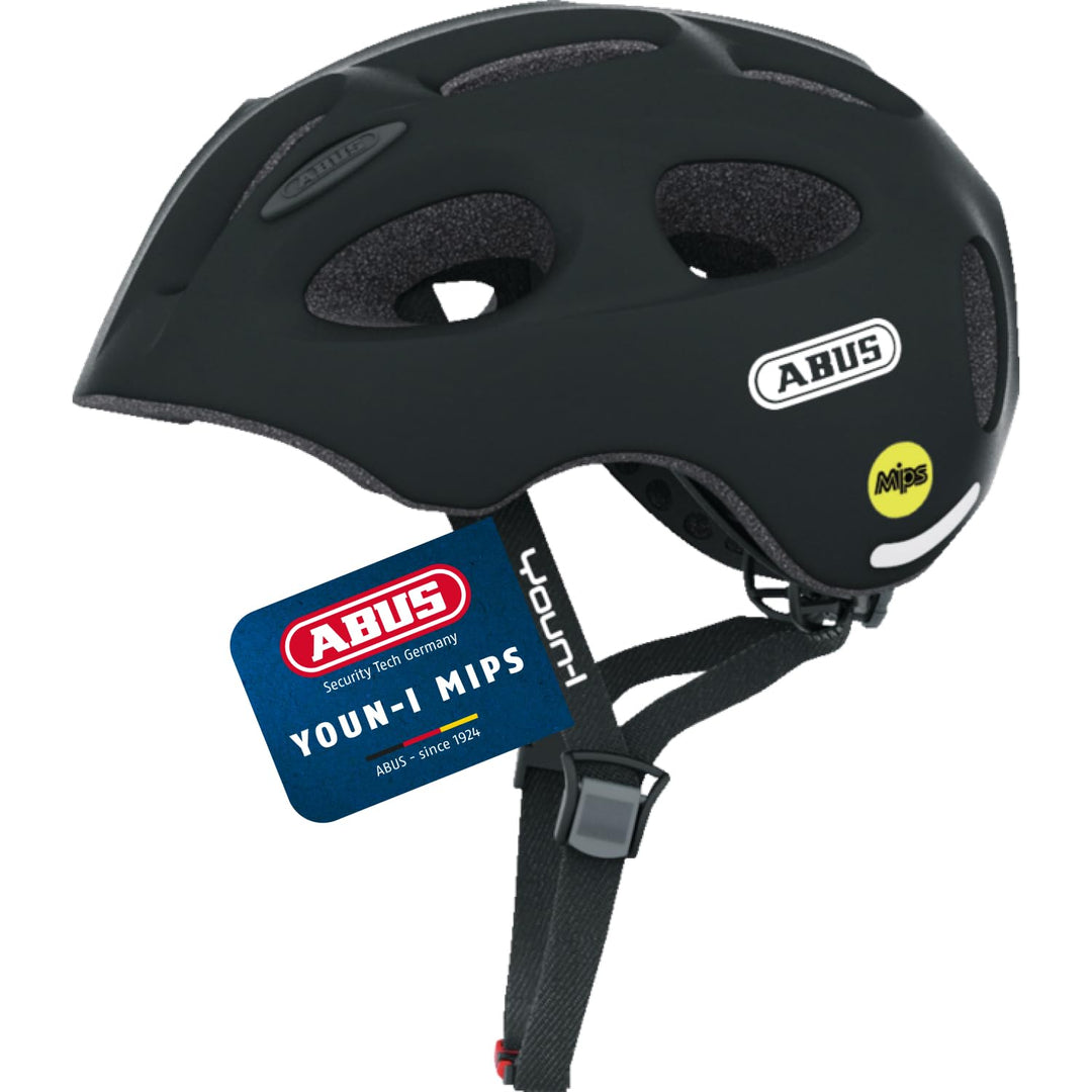 ABUS Kinderhelm Youn-I MIPS - Fahrradhelm mit Licht, Reflektoren und Aufprallschutz (MIPS) - für Mäd