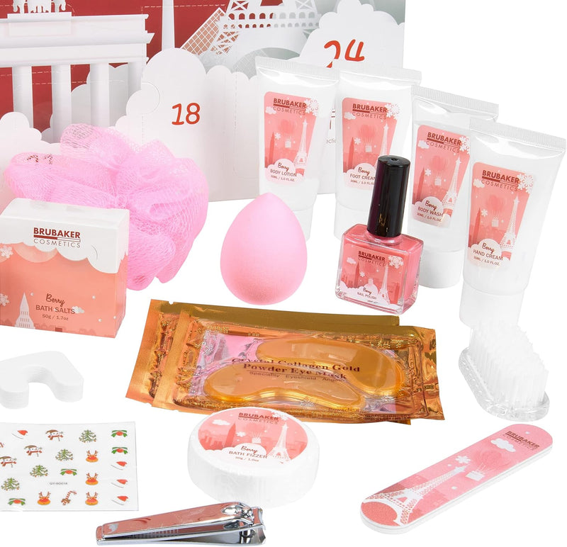 BRUBAKER Cosmetics Beauty Adventskalender 2024 - der XXL Wellness Weihnachtskalender für Frauen und