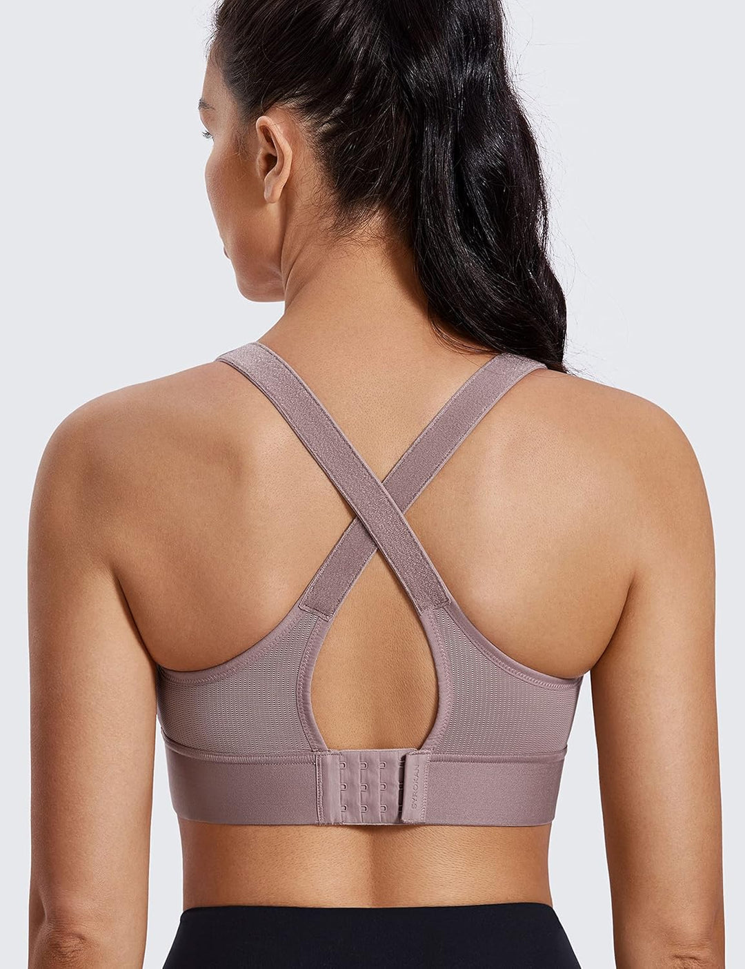 SYROKAN Sport BH Damen Starker Halt Ohne Bügel BHS mit Vorderverschluss Ggepolstert Bügellos Guter H