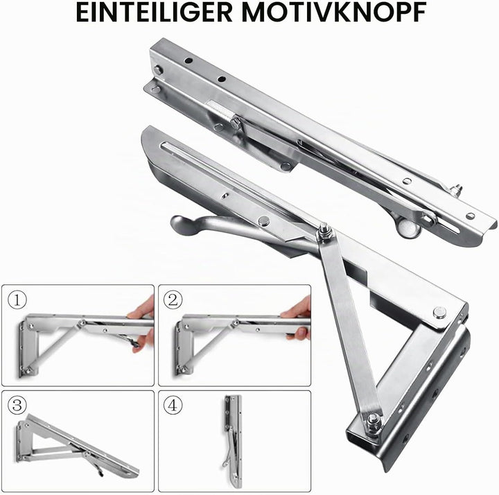 Hochbelastbare klappbare Regalhalterungen Hochbelastbarer klappbarer Konsolentisch aus Edelstahl Gee