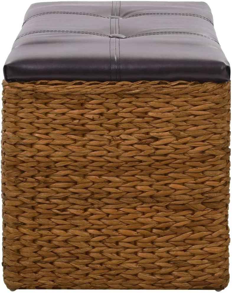vidaXL Sitzbank mit 2 Körben Seegras Braun Flurbank Truhenbank Garderobenbank 71 x 40 x 42 cm Braun