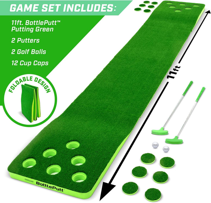 GoSports Unisex-Erwachsene GOLF-BATTLEPUTT-01 Battleputt Golf on-2 Pong Style Spiel mit 31 m Putting