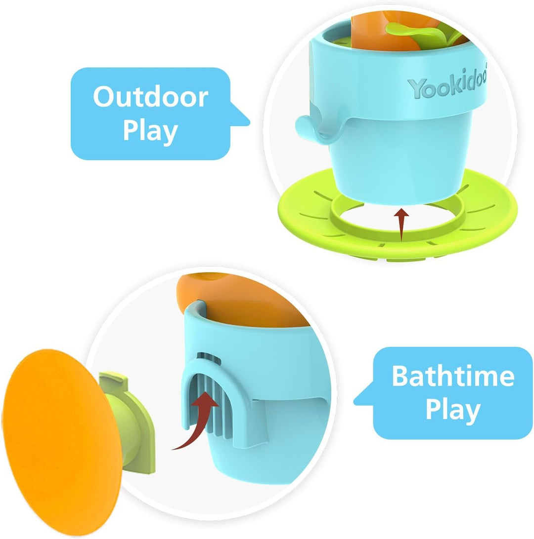 Yookidoo Pop Up Wasserschnecke - Interaktives Badespielzeug für Kleinkinder (ab 18 Monaten), pädagog