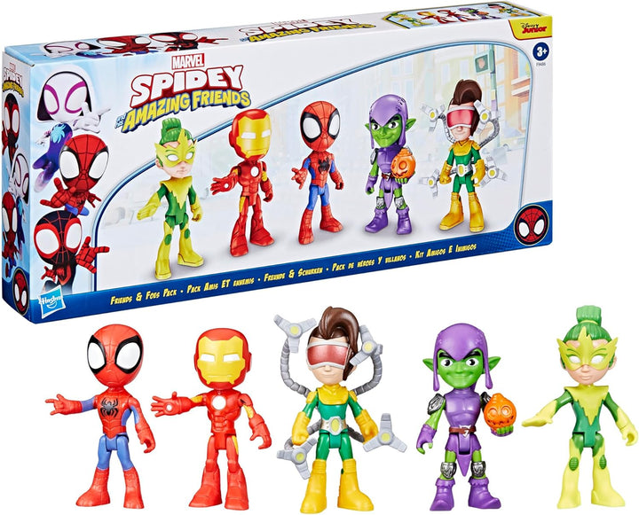 Marvel Spidey und Seine Super-Freunde, Freunde & Schurken Set, Action-Figurenset Helden & Bösewichte