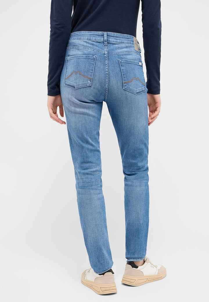 MUSTANG Damen Jeans Hose Crosby 26W / 30L Mittelblau 402, 26W / 30L Mittelblau 402