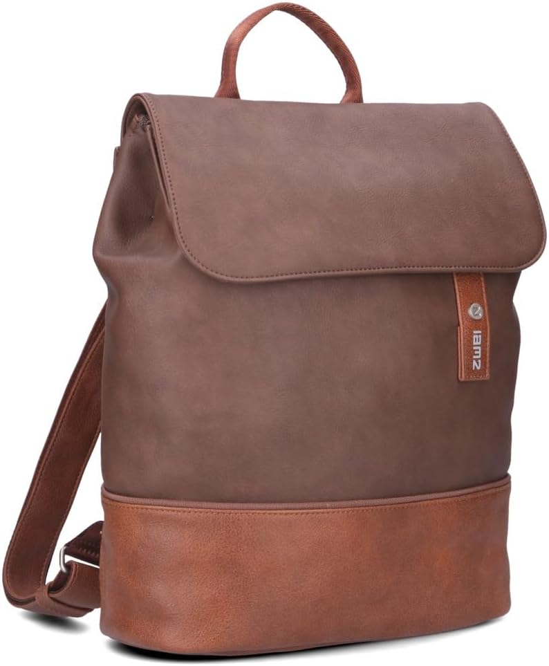 Zwei JANA Rucksack JR13 cognac, Cognac