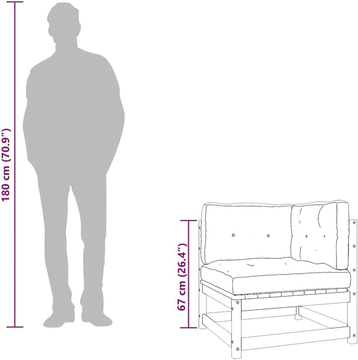vidaXL Garten Ecksofa mit Kissen, Modular Gartenmöbel, Sofa Lounge Sessel für Garten Terrasse Balkon