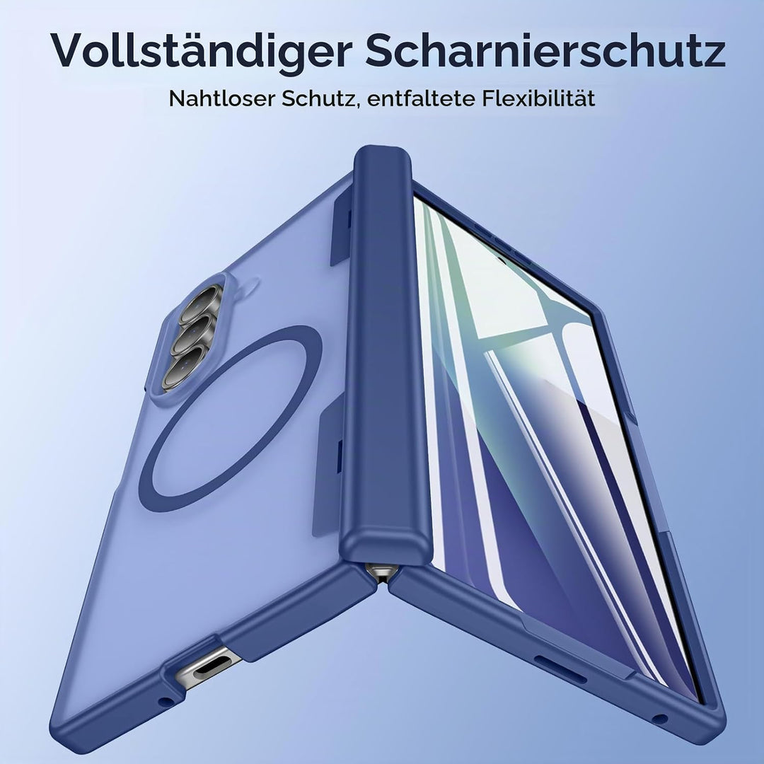 für Samsung Galaxy Z Fold 7 Hülle [Kompatibel mit MagSafe] mit Displayschutzfolie &amp; Scharnier Schutz