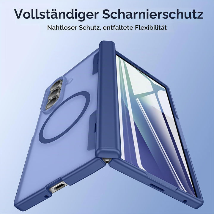 für Samsung Galaxy Z Fold 7 Hülle [Kompatibel mit MagSafe] mit Displayschutzfolie &amp; Scharnier Schutz