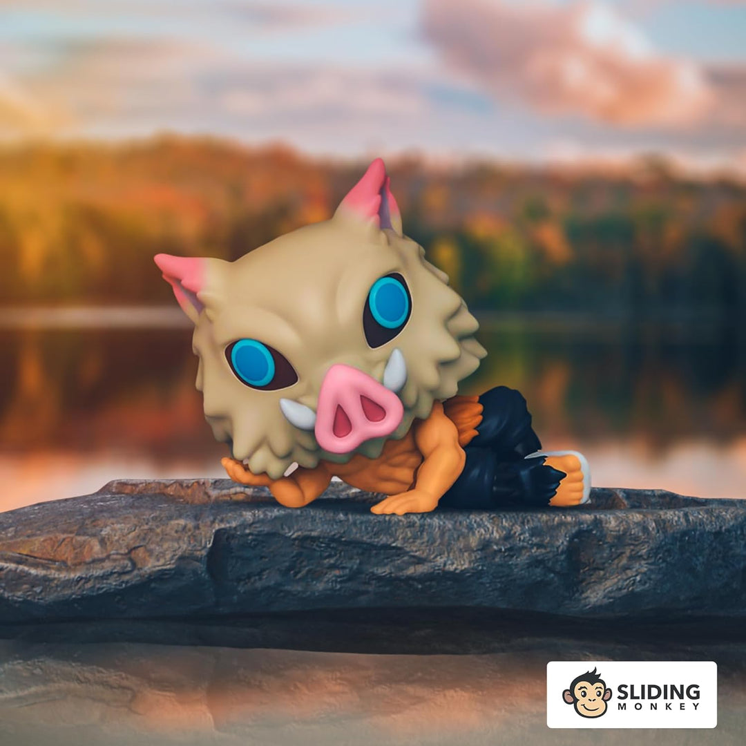 Funko POP! Animation #1090 Demon Slayer Inosuke Hashibira Lounging in Mask Vinyl Figure - BoxLunch E