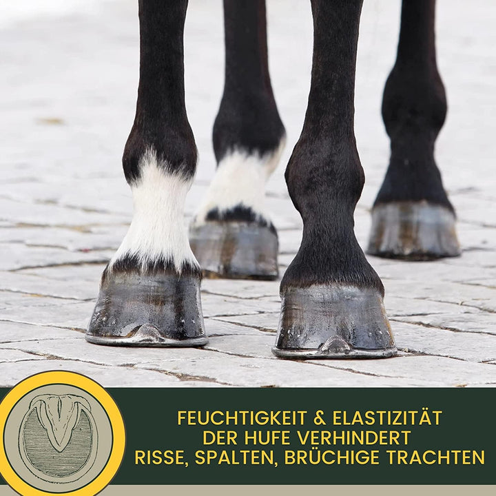 EMMA Huföl mit Hufpinsel + Strahlpflege + Hufbalsam - Huffett Pferde I Hufpflege Hufe & Strahl I Mit