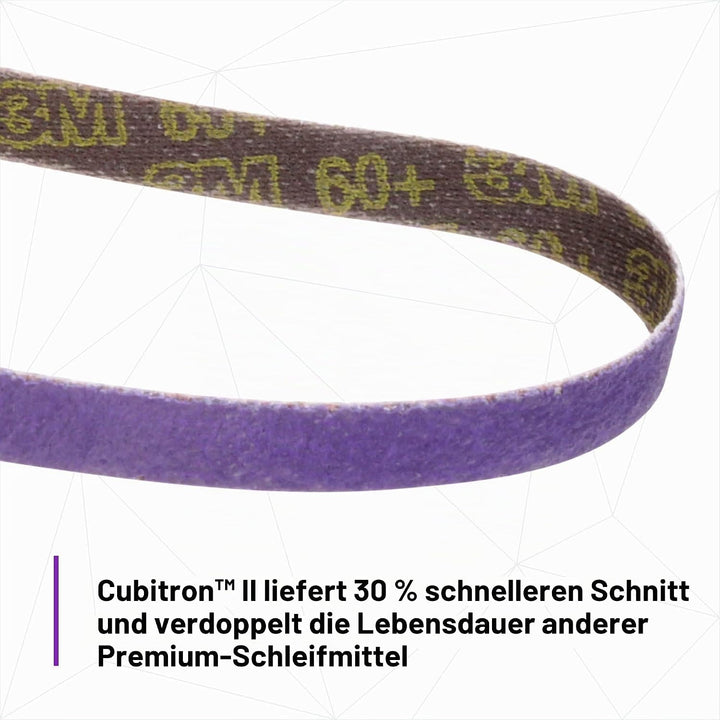 3M Cubitron II Feilenband, 33439, 60+ Körnung, 0,95 cm x 33 cm, Packung mit 10 Feilenbändern, harzge