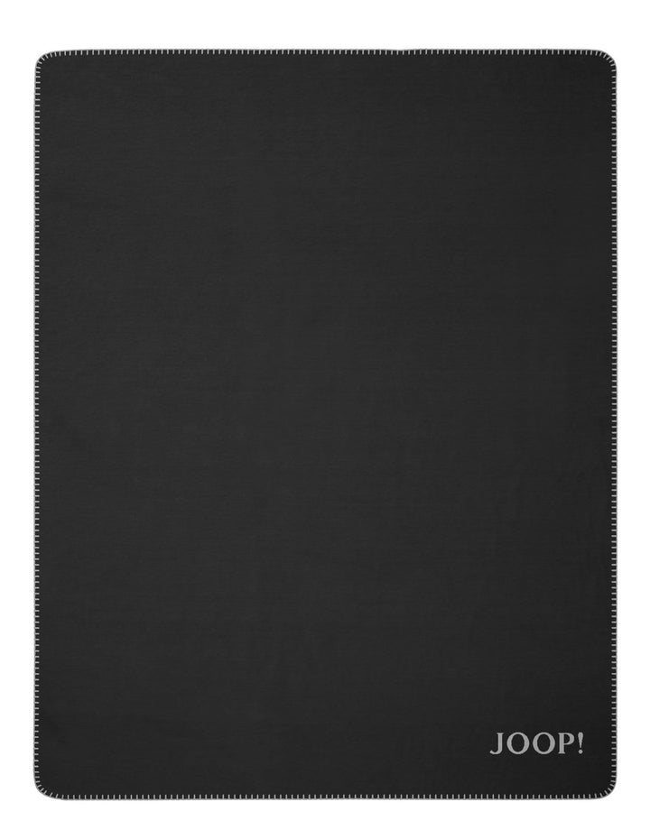 Joop! Wohndecke Uni-Doubleface Baumwollmischung anthrazit Grösse 150x200 cm, 739377 150x200 cm Anthr