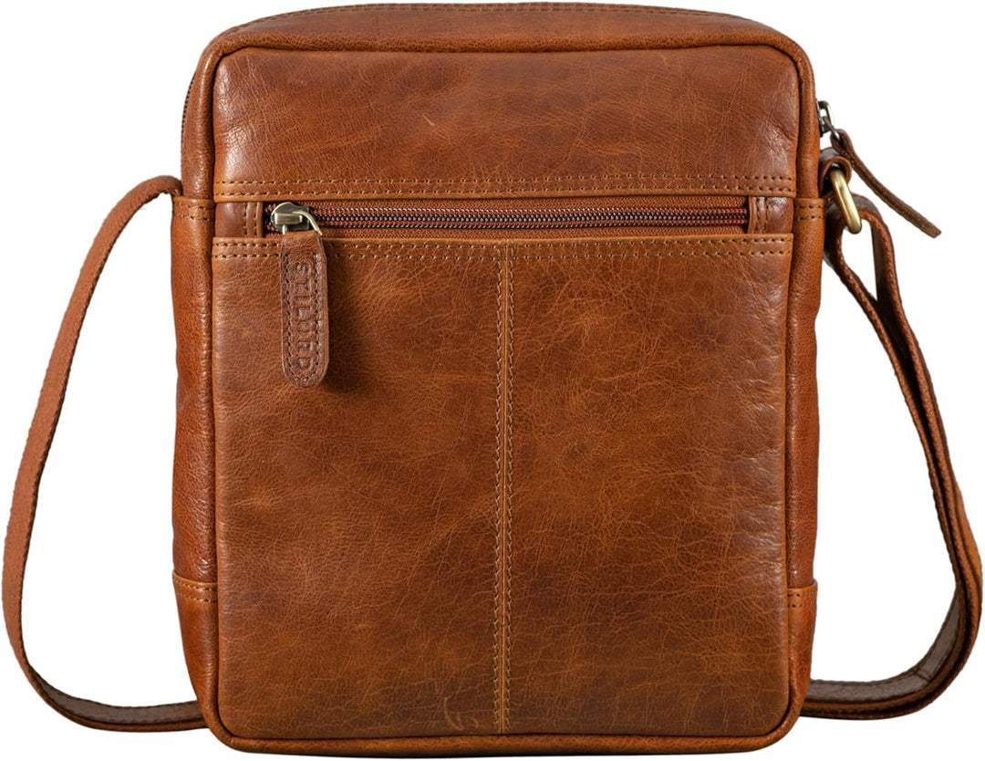 STILORD 'Jamie' Herren Ledertasche - Perfekt für Reisen & Alltag - Kleine Vintage Messenger Bag für
