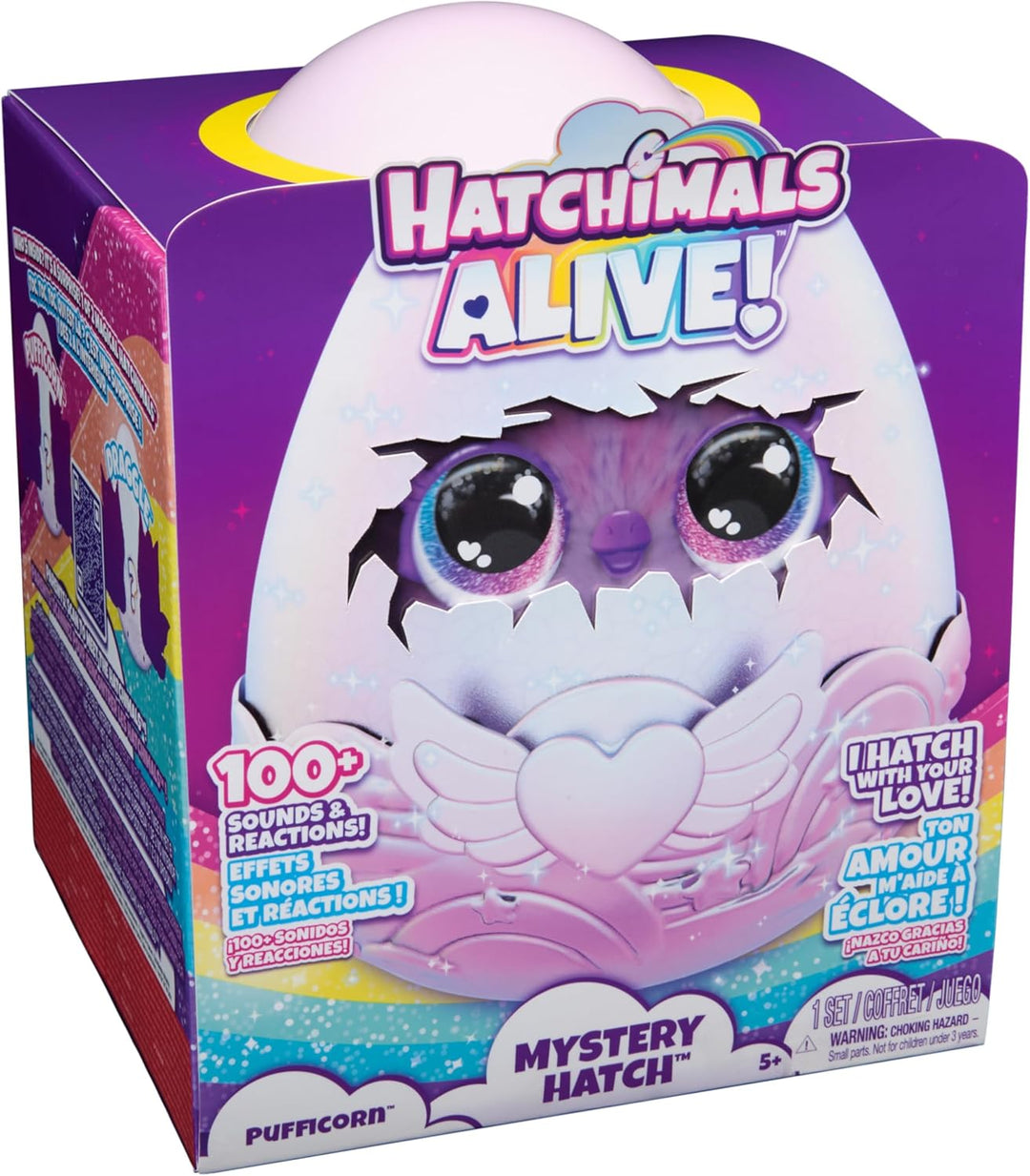 Hatchimals Alive Mystery Ei Pufficorn - magisches selbstschlüpfendes Ei ca. 25 cm gross mit interakt