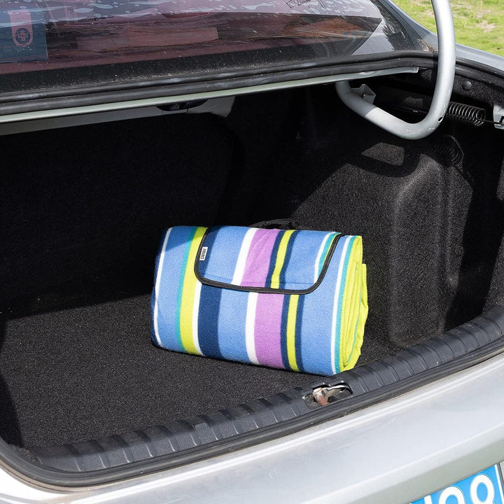 DETEX® Picknickdecke Campingdecke XXL 200x200 cm Wasserdicht Wärmeisoliert Waschbar Fleece Faltbar f