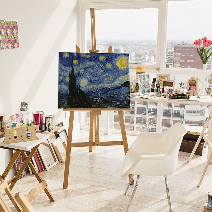 Artnapi Malen nach Zahlen Erwachsene mit Rahmen | DIY Handgemalt | Van Gogh Sternennacht | Kit für A