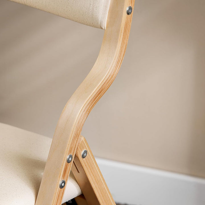 SoBuy FST40-W Klappstuhl Küchenstuhl mit gepolsterter Sitzfläche und Lehne weiss, Weiss