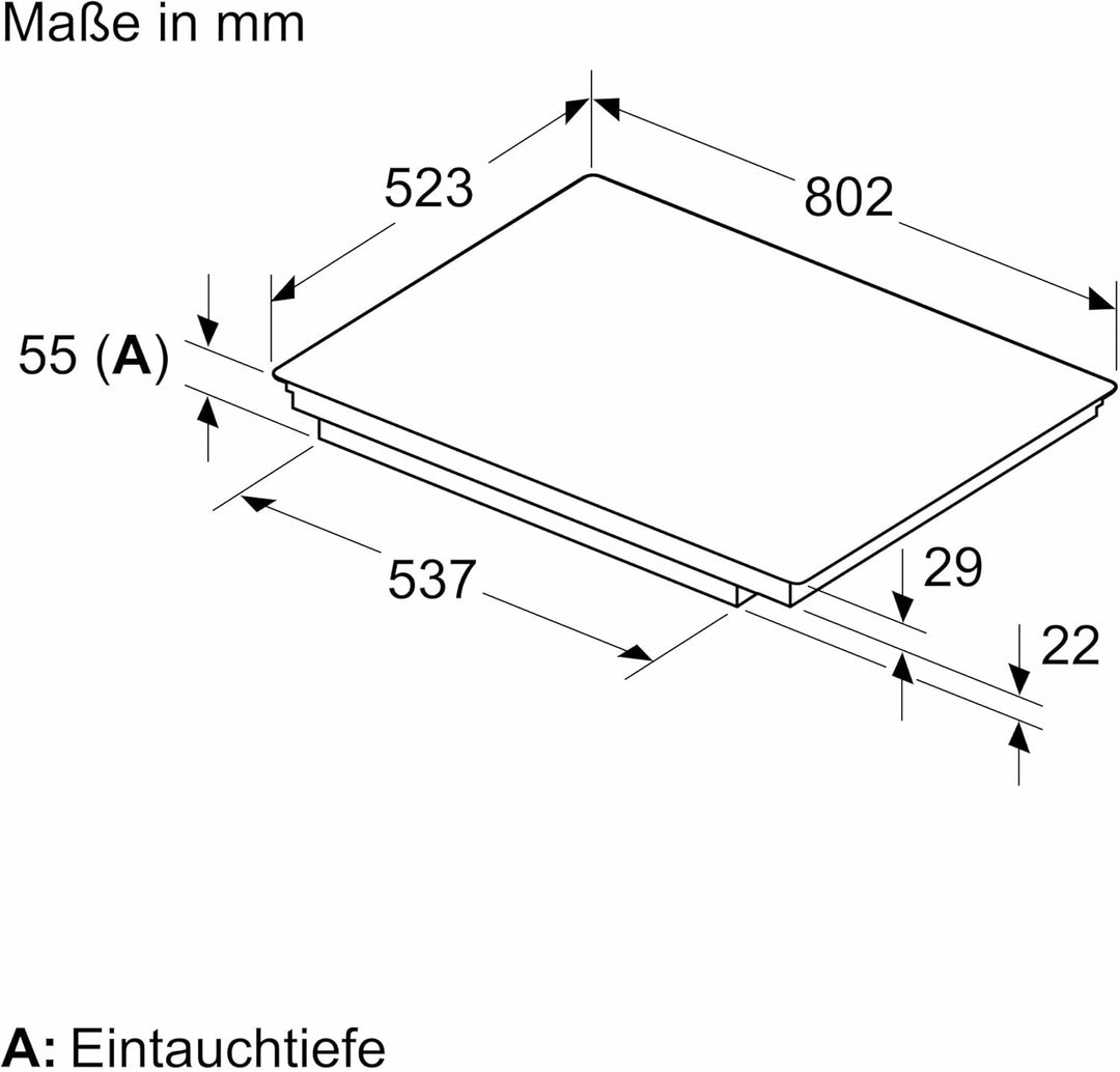 Siemens ED845HWB1E iQ500, Smartes Induktionskochfeld, 80 cm, Schwarz, Mit Rahmen aufliegend, Kombi-I