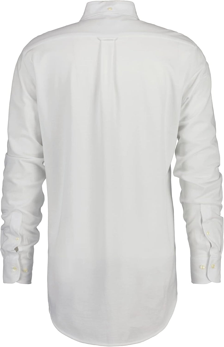 Gant Herren Reg Jersey Pique Shirt Klassisches Hemd L Weiss, L Weiss