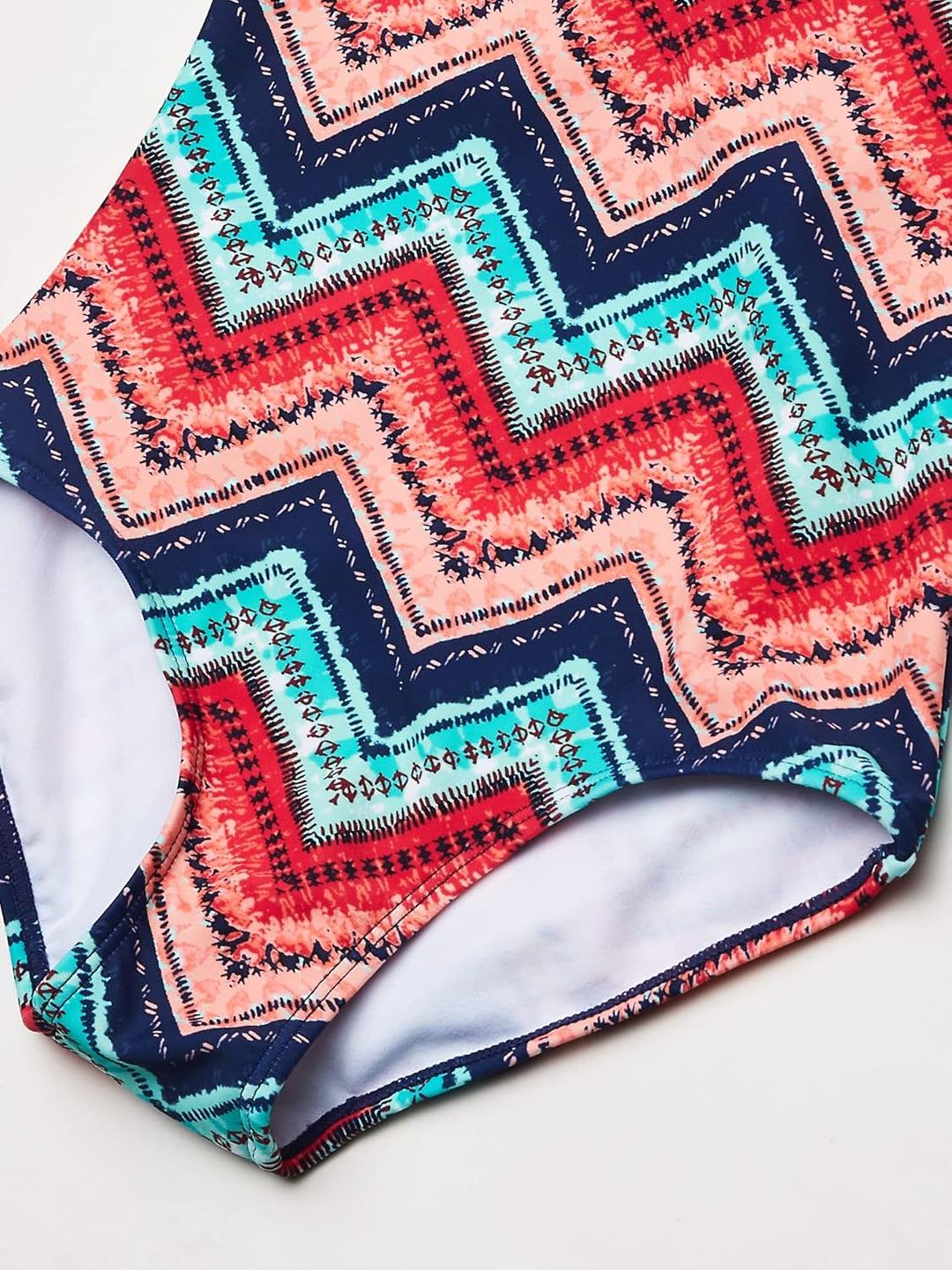 Kanu Surf Mädchen Kirsten Badeanzug Chevron Beach Sport Banded Einteiler Badeanzug 5 Kirsten Coral C