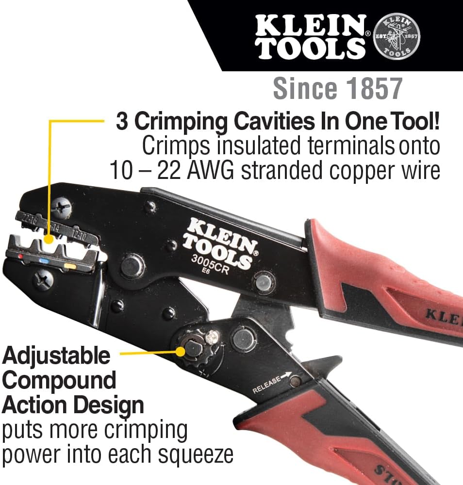 Klein Tools 80013 Verdrahtungswerkzeug-Set mit automatischer Abisolierzange und Ratsche isolierte Kl