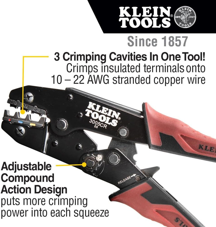 Klein Tools 80013 Verdrahtungswerkzeug-Set mit automatischer Abisolierzange und Ratsche isolierte Kl
