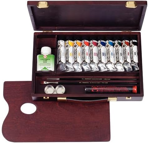 Royal Talens 18840004 Rembrandt Malkasten Acrylfarbe Traditional, braun, 18840