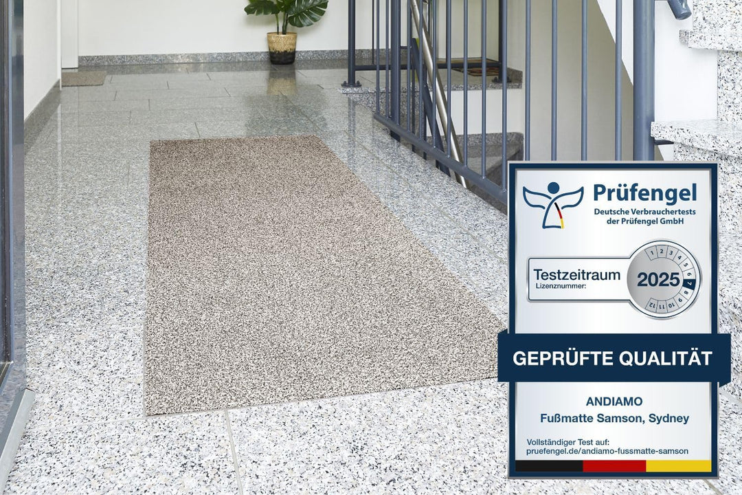 andiamo Fussmatte Samson - Schmutzfangmatte aus Baumwolle für den Hauseingang - einsetzbar als Fussm