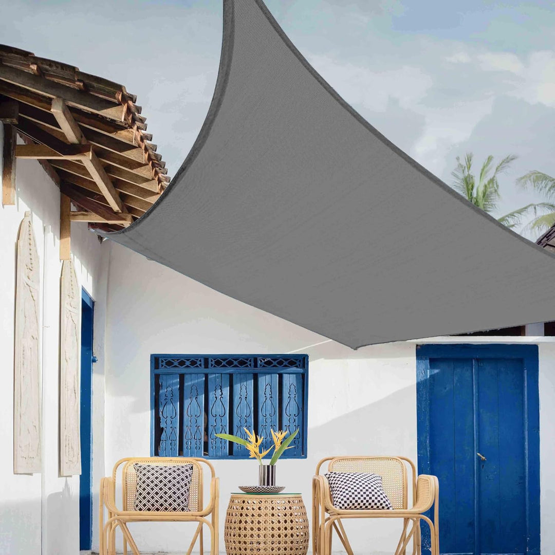 Sunal Sonnensegel Rechteckig 2x3m mit Befestigung Set,PES Polyester Wasserdicht,inkl Befestigungssei