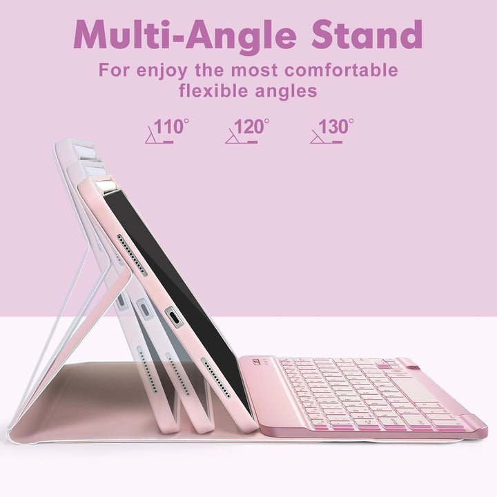 Hülle mit Tastatur für iPad A16 11. Generation 2025 / iPad 10. Generation 2022 (11/10.9 Zoll), Abneh