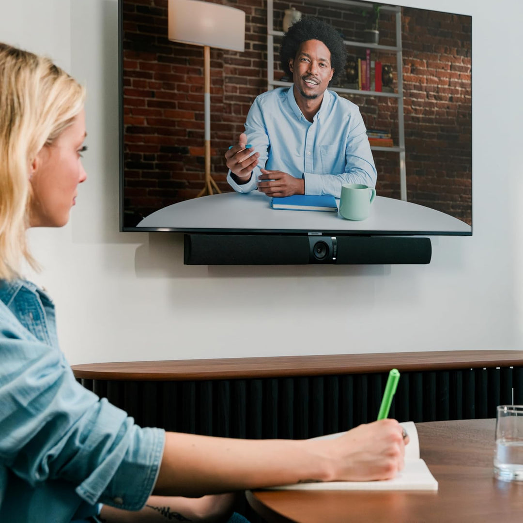 Owl Bar Videokonferenzgerät – 4K-Videokonferenzbar mit aktivem Sprecherfokus, Zertifiziert für Micro