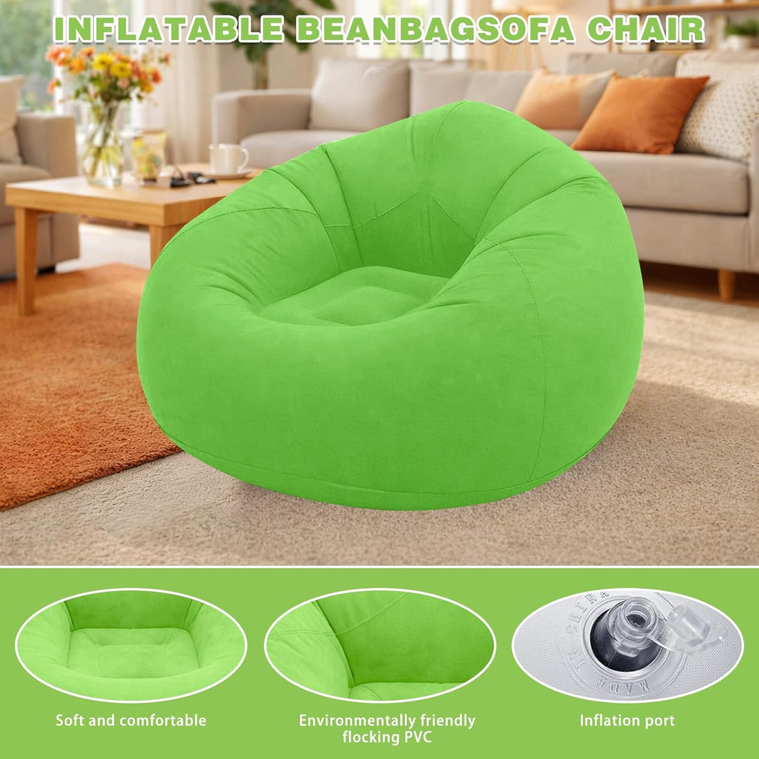 Aufblasbarer Sitzsack - 103x60cm Aufblasbares Sofa, Aufblasbarer Outdoor|Indoor-Sessel, Wohnzimmer L