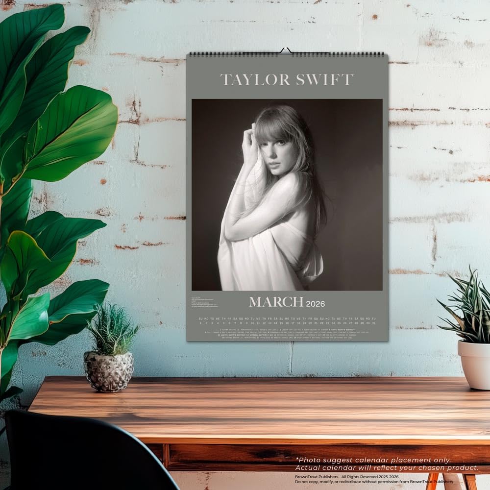 Taylor Swift OFFICIAL | 2026 11.7 x 16.5 Inch (Hanging) Monthly A3 Poster Wall Calendar, Kalender