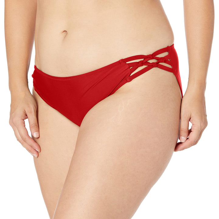 Volcom Simply Solid Damen Bikinihose (Regular & Plus Size), Echtes Rot, 20 Große Größ