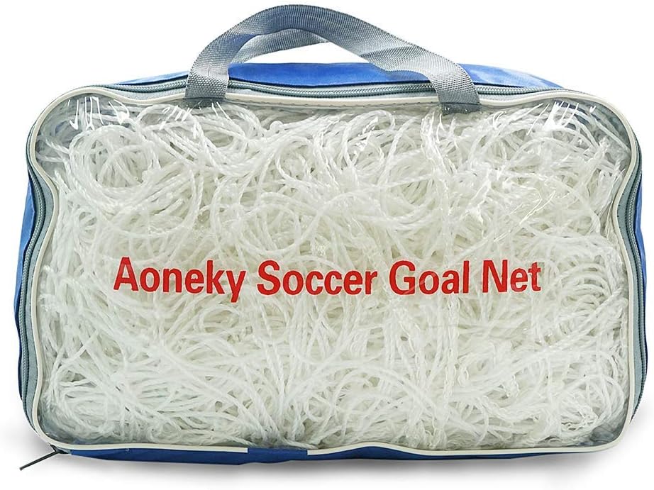 Aoneky Fussballnetz 7,3x2,4M /5,5x2,1M/3,6x1,8M/ 3x2M/ 2,4x1,8m/1,8x1,2M, 3mm/2.5mm/2mm PE Tornetze,