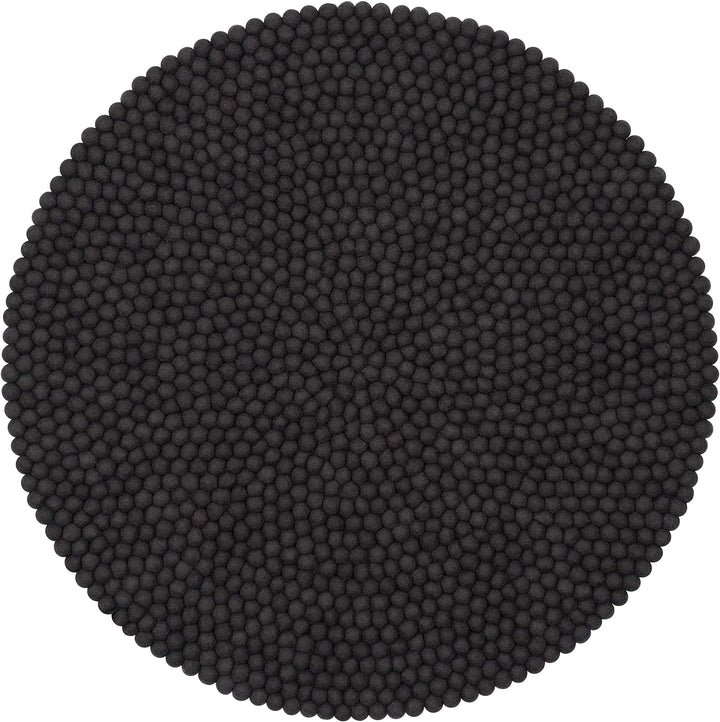 myfelt Kuno Filzkugelteppich — Ø 50 cm, ideal für Schlaf-, Wohn-, Kinderzimmer, Flur & Bad