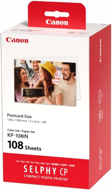 Canon 3115B001(AA) Druckerkartusche und Papier (100 x 148mm für Selphy CP Fotodrucker-Serie) Single,