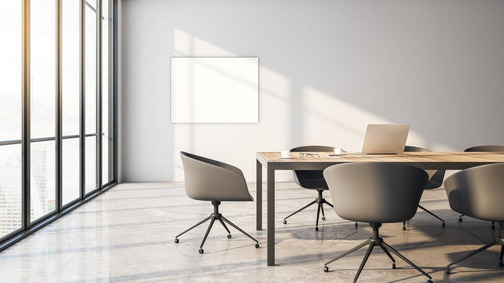 ALLboards Glasboard Magnetisch Weiss 80x60cm, Rahmenlos, Glastafel, Magnettafel, Gehärtetes Glas, We