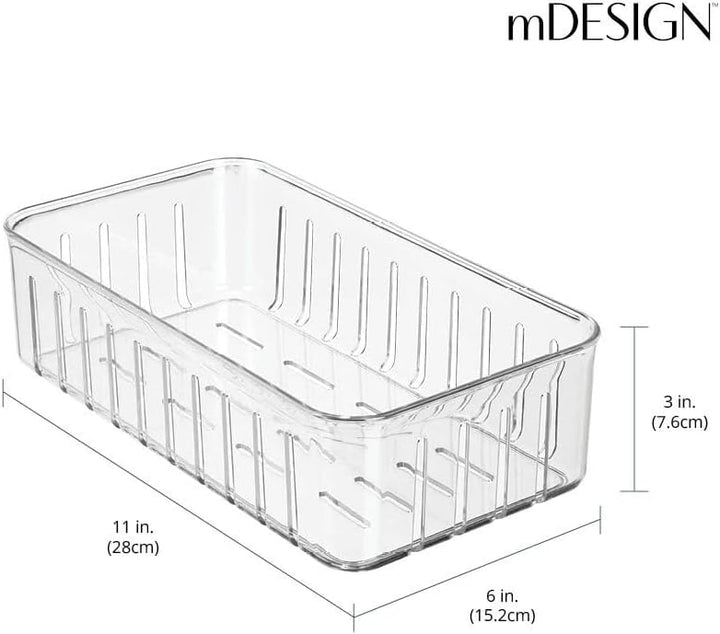 mDesign kleiner Vorratsbehälter für Küche und Kühlschrank – praktische Aufbewahrungsbox ohne Deckel