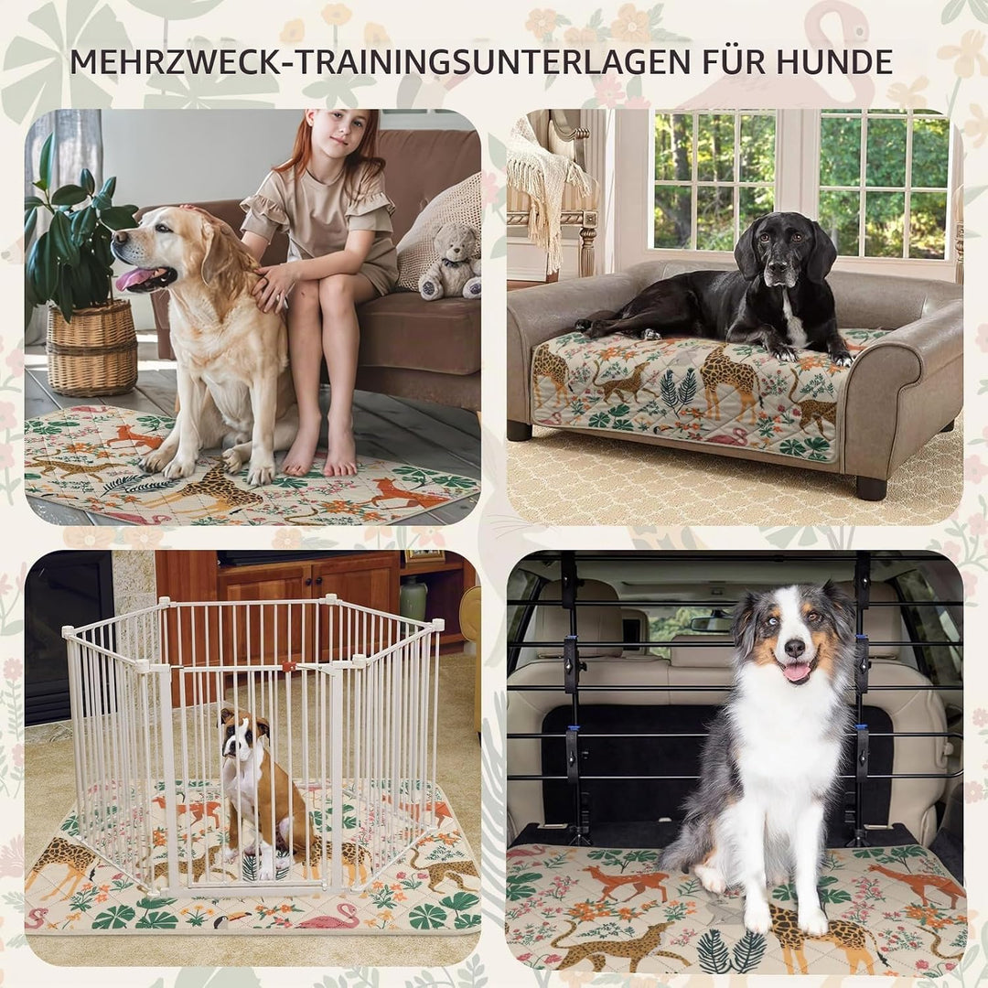 IEUUMLER 2 Stück Waschbar Haustier Urinunterlage, Wiederverwendbare Welpenunterlagen Matte für Hunde