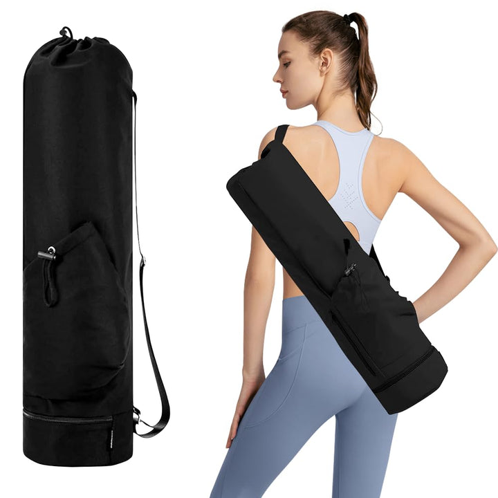 Yogatasche, Yogamatte Tasche mit Verstellbarem Schultergurt Yoga Tasche Gross mit Nassfach und Flasc