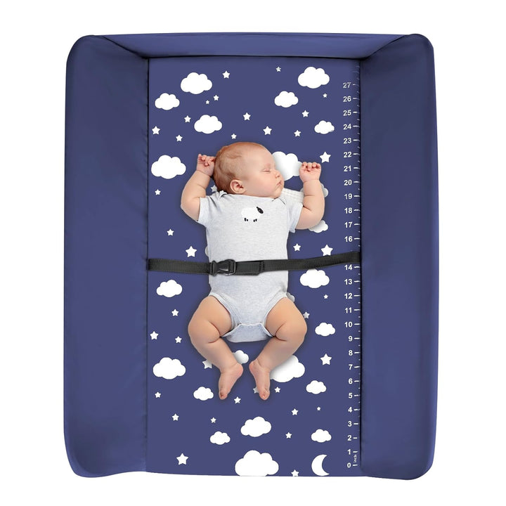 OHMG Baby Wickelkombi Klappbare Wickelkommode,Wickeltisch mit Rollen,Mobiler Wickeltisch mit Wickela