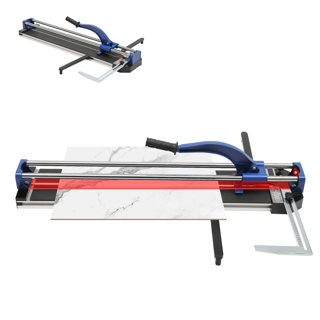 80cm Fliesenschneider, Infrarot Doppelschiene Handfliesenschneider | Wolfram-Schneidrad, Max.15mm Di