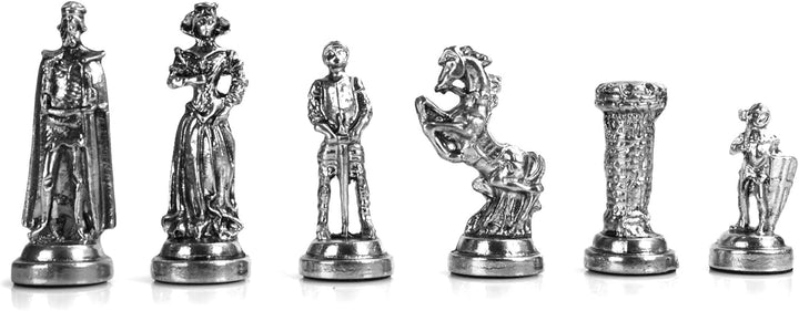 GiftHome Schach aus Kupfer für Erwachsene, mittelalterliche britische Armee, Antikoptik, handgeferti