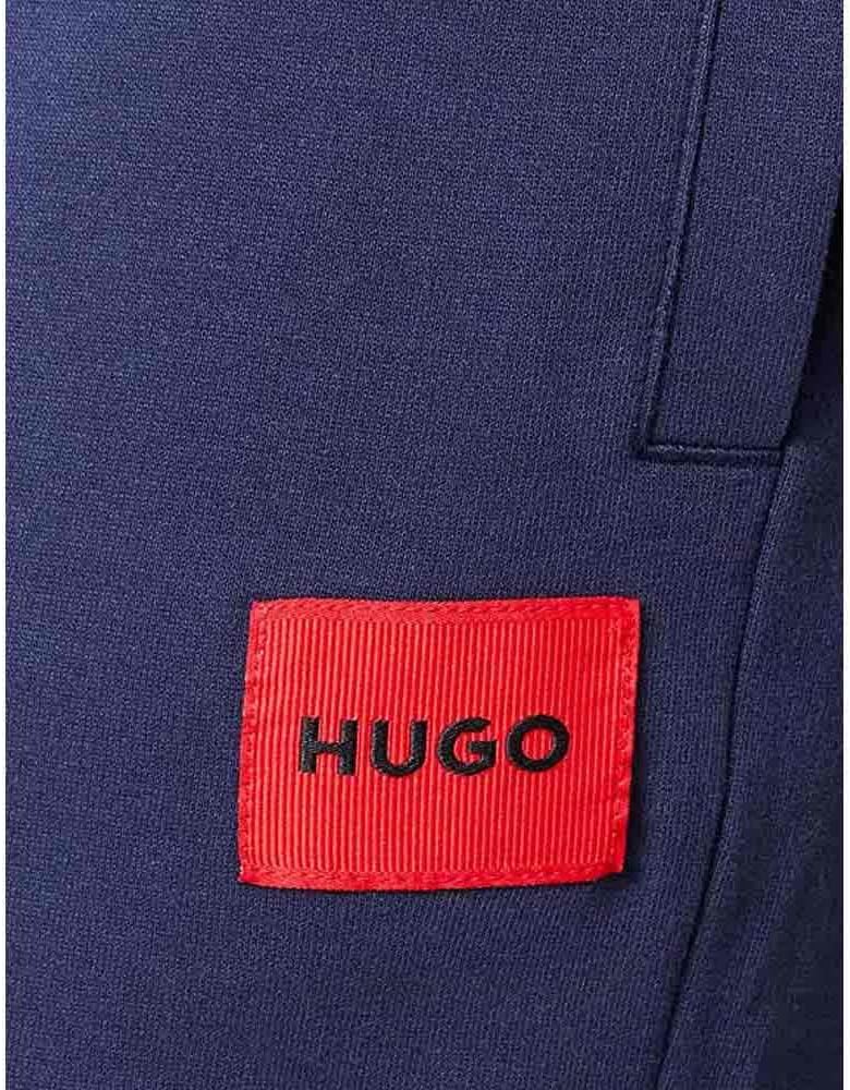 HUGO Herren Cut Logo Pants Jogginghose aus Bio-Baumwolle mit Split-Logo-Print XXL Dark Blue405, XXL