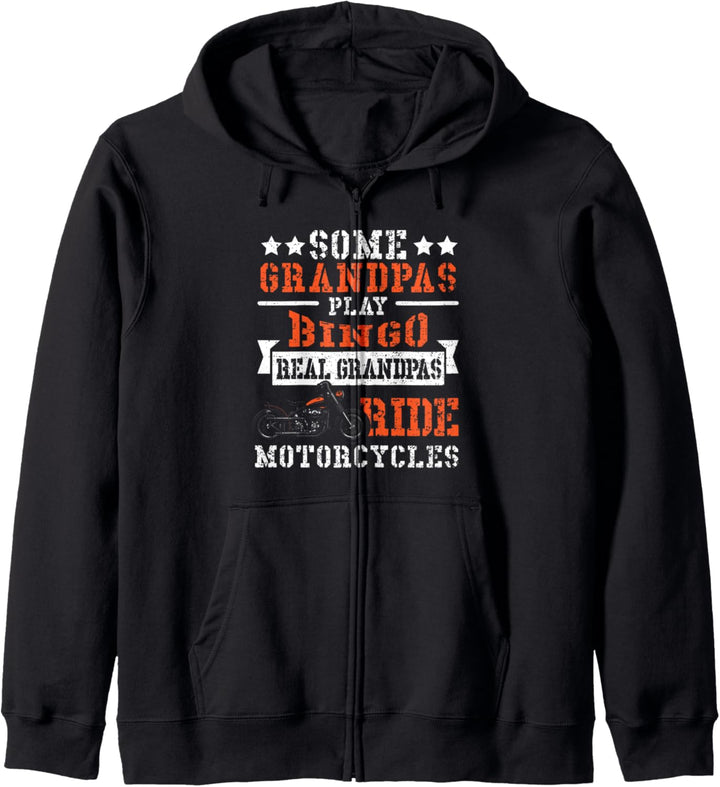 Motorräder: Real Grandpas Ride Motorcycles - Opa Sprüche Kapuzenjacke